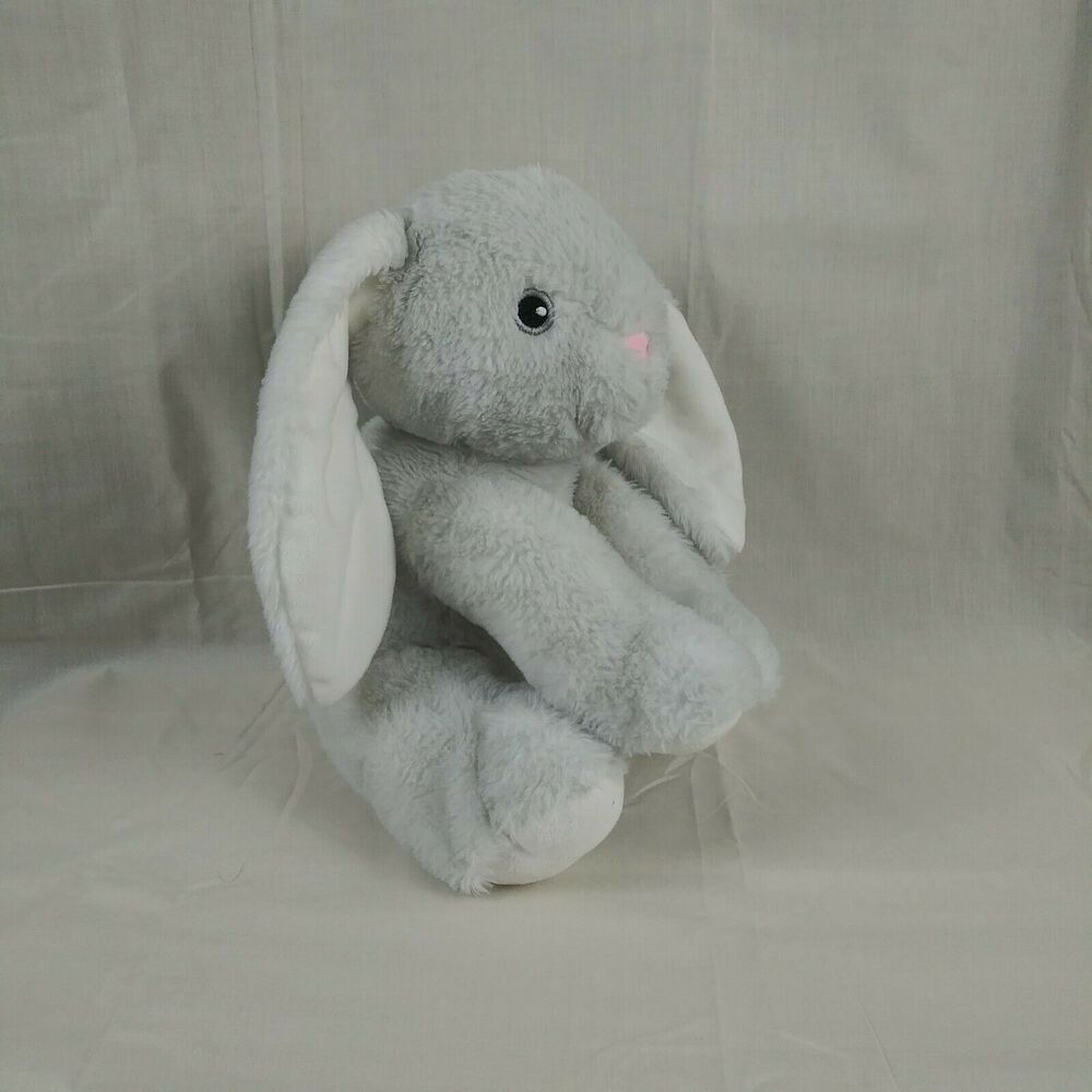 Kellytoy - Gray Fuzzy Bunny Rabbit - Plush - Rattle - Baby - Picture 3 of 3